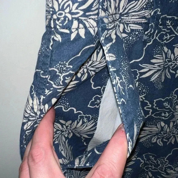 NWT Lucky Brand Hawaiian Floral Print Navy Blue Drawstring Size 32 - Picture 6 of 8
